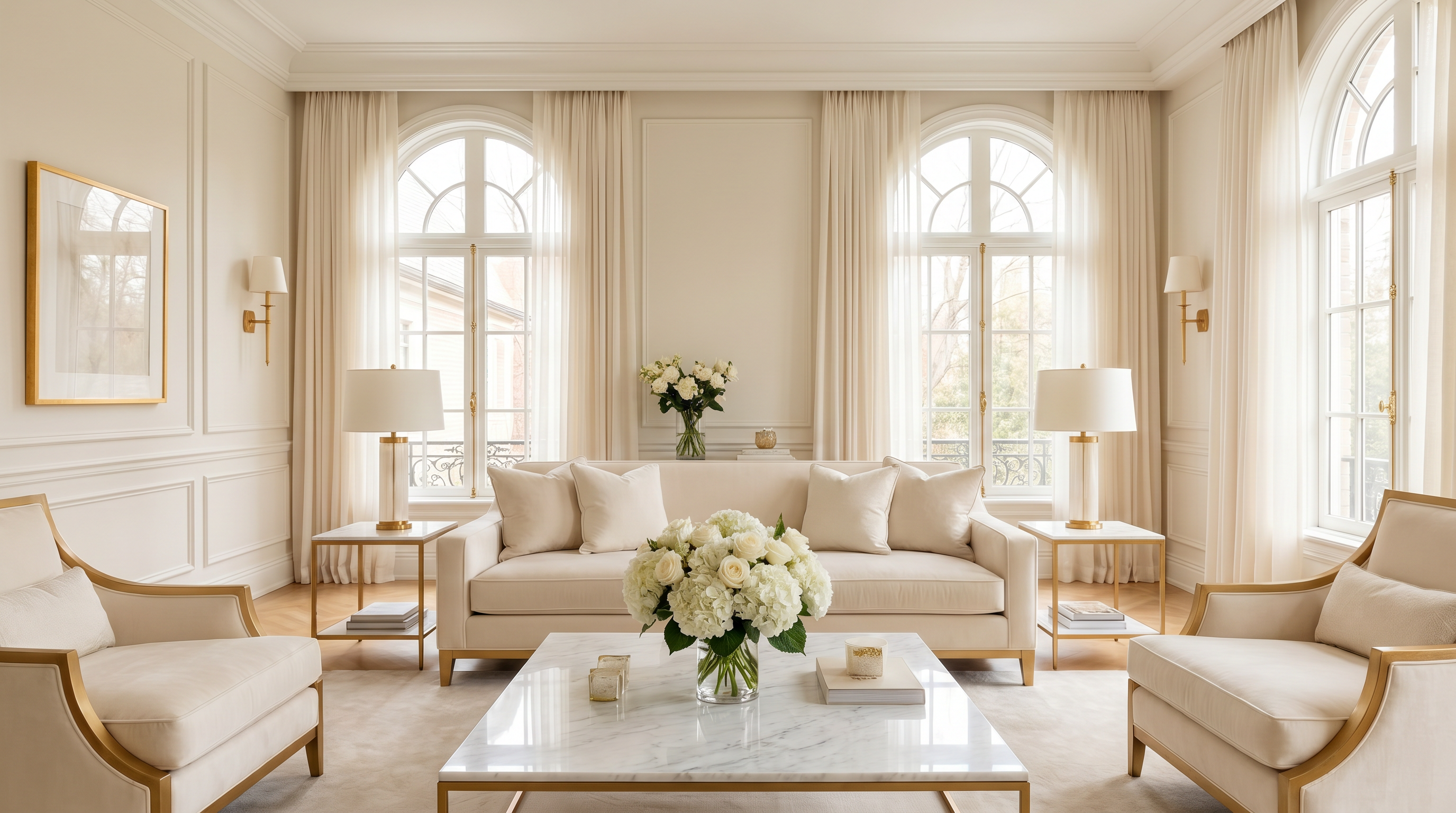 Impeccably maintained luxury living room